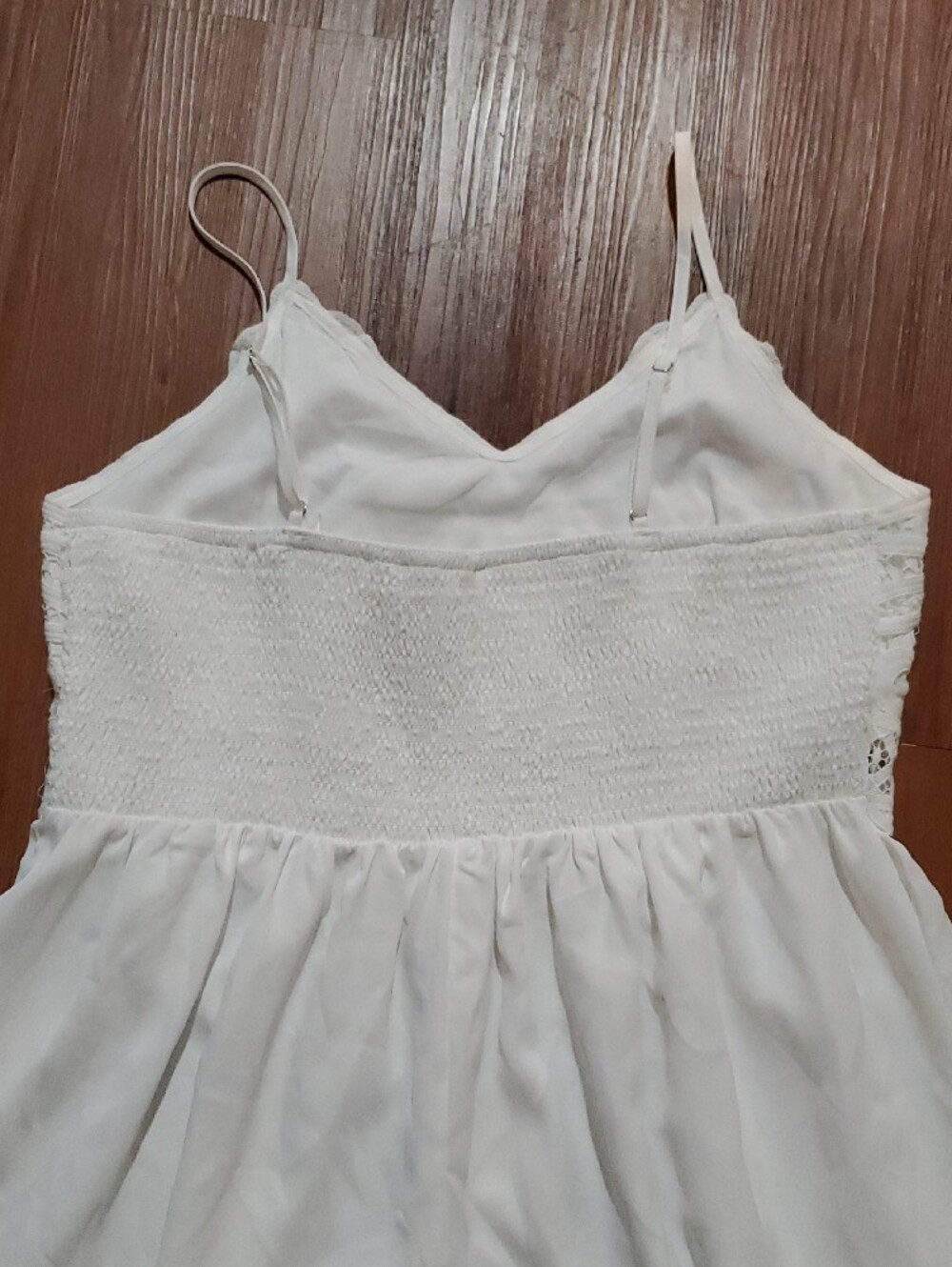 Bohemian White Crochet Tiered Maxi Dress - Picture 7 of 12